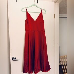 H&M Red Midi Dress NWT